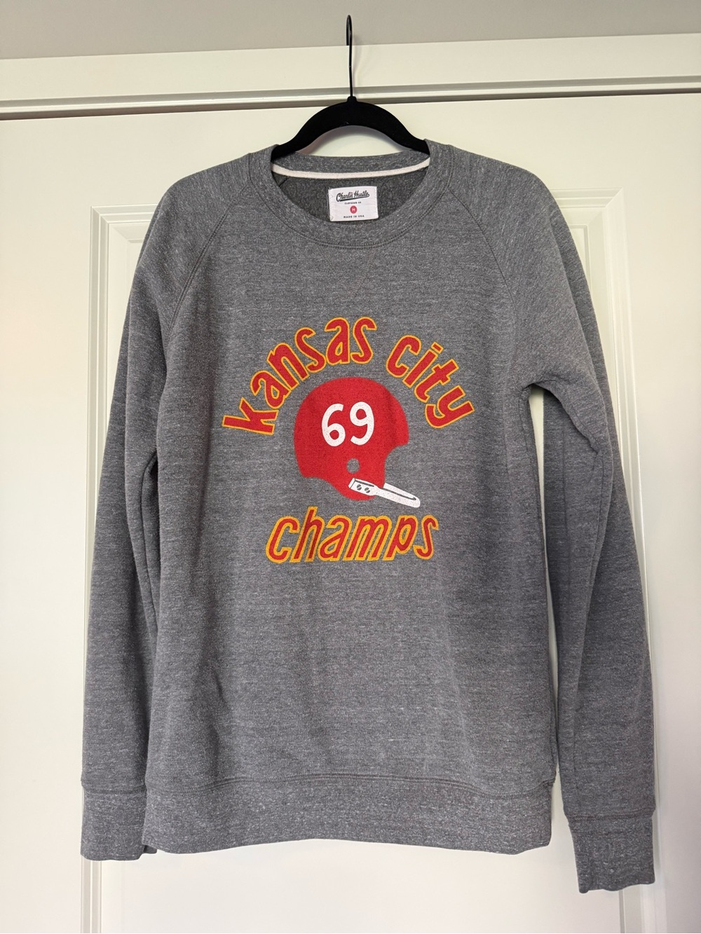Charlie Hustle Kansas City Champs Gray Crewneck Sweatshirt
